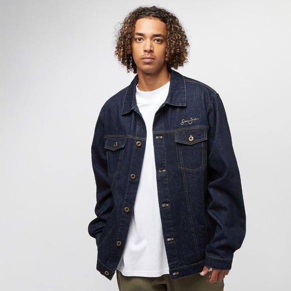 Sean John Jackets \u0026 Coats | Sean John Logo Embroidered Denim Jacket Size XXL Excellent Condition | Color: Blue | Size: XXL | Yulitza3007's Closet